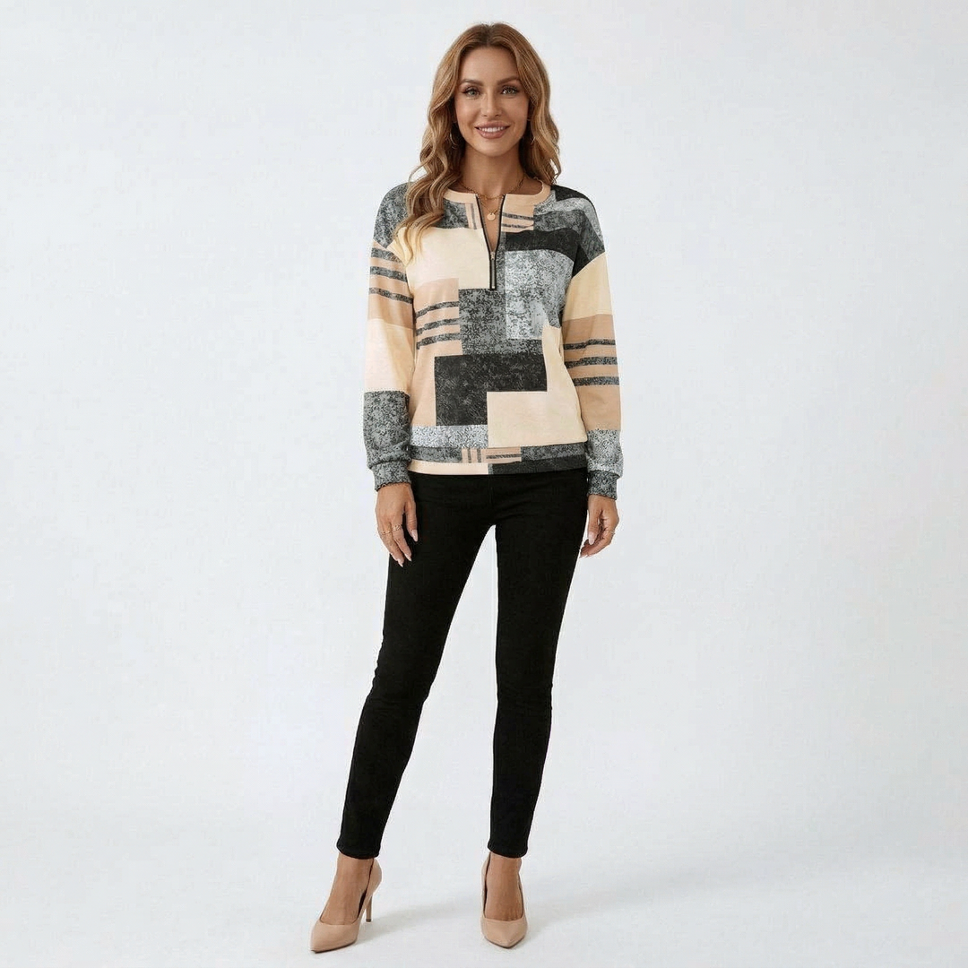 STACEY™ - Elegant Half-Zip Sweater