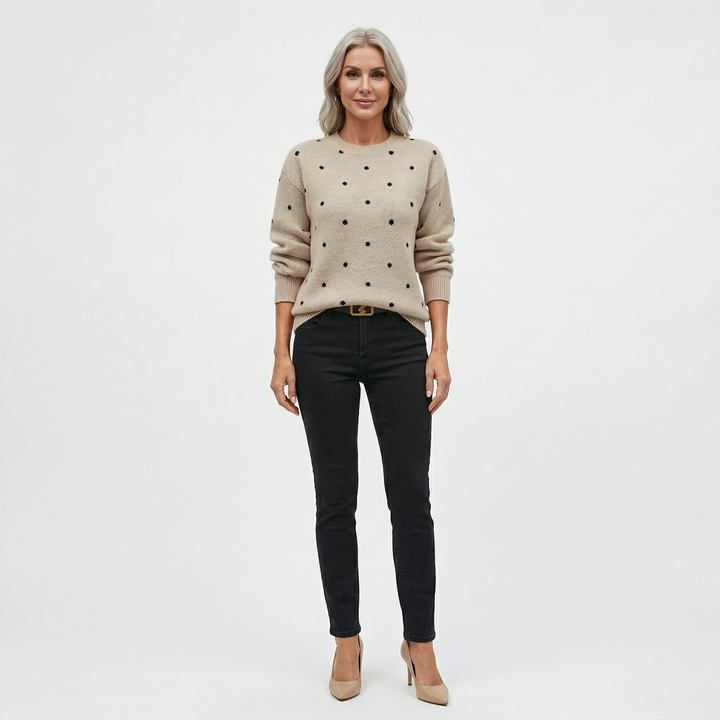 MAEVE™-  Polka Dot Sweater
