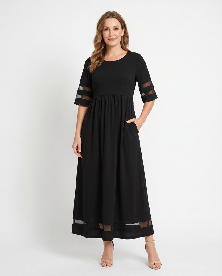 Aubrey™ – Flattering Tummy-Smoothing Midi Dress